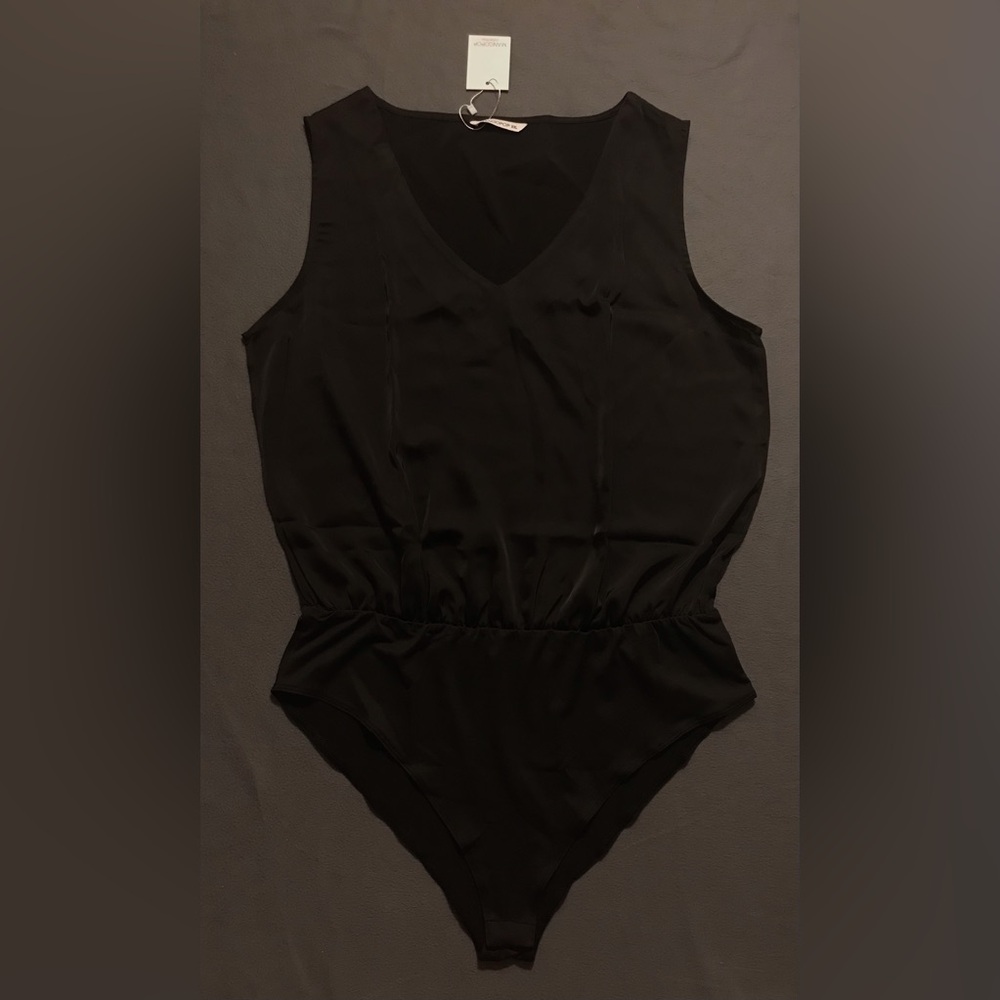 NWT Mangopop Sleeveless Satin Bodysuit - Picture 8 of 12